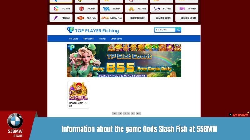 Information about the game Gods Slash Fish at 55BMW