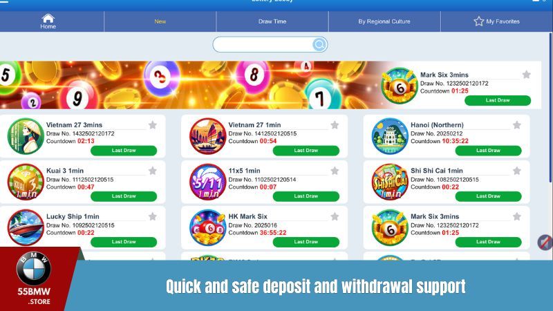Quick and safe deposit and withdrawal support