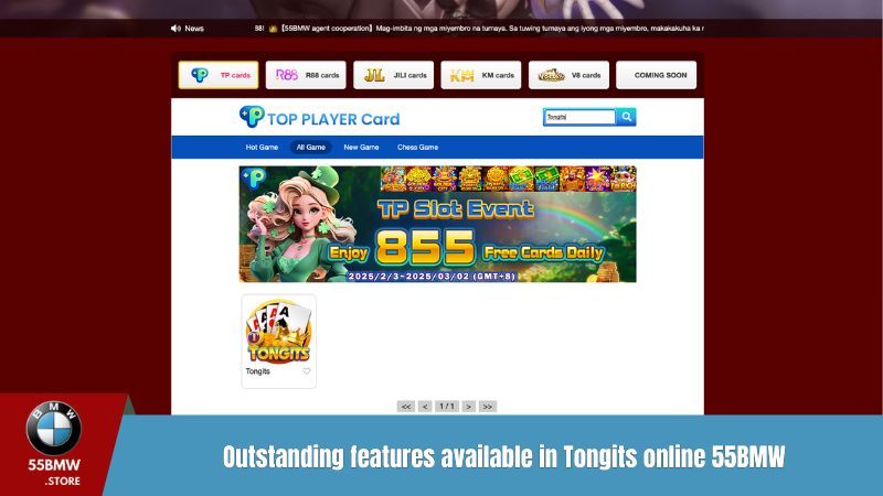 Outstanding features available in Tongits online 55BMW