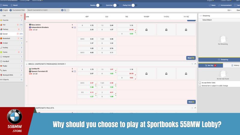 Why should you choose to play at Sportbooks 55BMW Lobby?