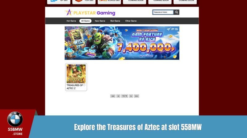 Explore the Treasures of Aztec at slot 55BMW